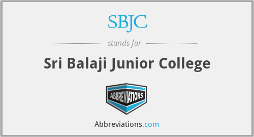SBJC - Sri Balaji Junior College