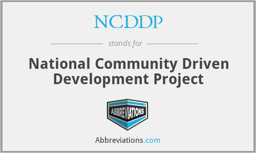 NCDDP - National Community Driven Development Project