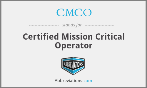 CMCO - Certified Mission Critical Operator