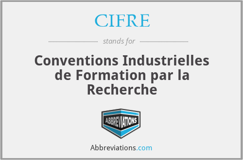 CIFRE - Conventions Industrielles de Formation par la Recherche