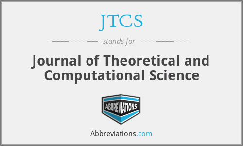 JTCS - Journal of Theoretical and Computational Science