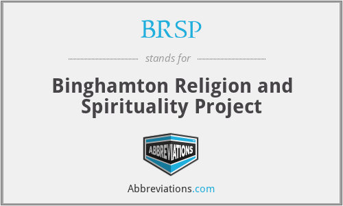BRSP - Binghamton Religion and Spirituality Project