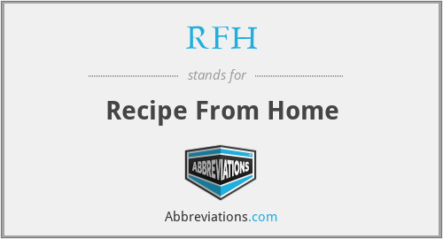 RFH - Recipe From Home