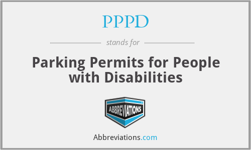 PPPD - Parking Permits for People with Disabilities