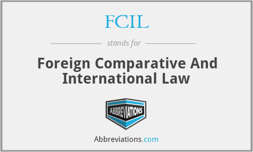 FCIL - Foreign Comparative And International Law