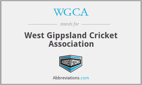WGCA - West Gippsland Cricket Association
