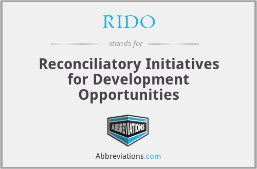 RIDO - Reconciliatory Initiatives for Development Opportunities