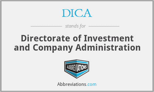 DICA - Directorate of Investment and Company Administration