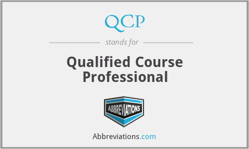 QCP - Qualified Course Professional