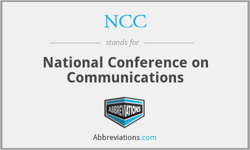 NCC - National Conference on Communications
