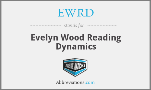 EWRD - Evelyn Wood Reading Dynamics