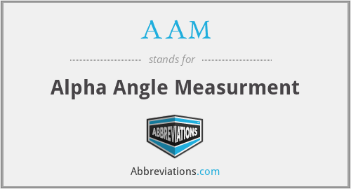 AAM - Alpha Angle Measurment