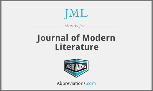 JML - Journal of Modern Literature