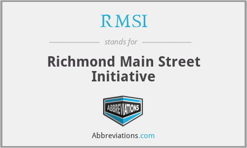 RMSI - Richmond Main Street Initiative