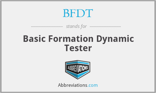 BFDT - Basic Formation Dynamic Tester