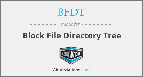 BFDT - Block File Directory Tree