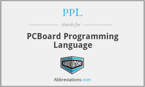 PPL - PCBoard Programming Language