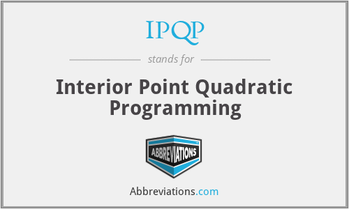 IPQP - Interior Point Quadratic Programming