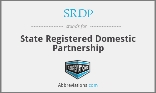 SRDP - State Registered Domestic Partnership