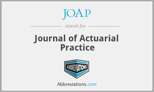 JOAP - Journal of Actuarial Practice