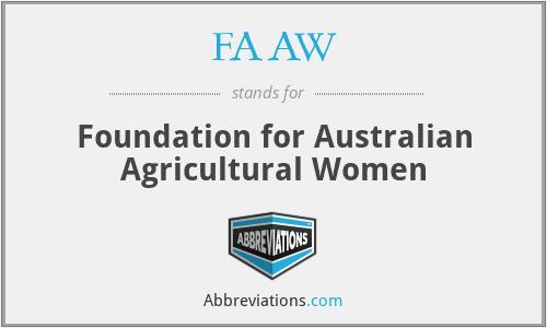 FAAW - Foundation for Australian Agricultural Women