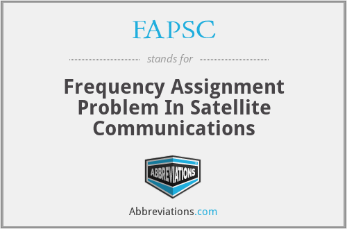 FAPSC - Frequency Assignment Problem In Satellite Communications