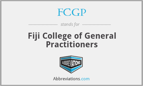 FCGP - Fiji College of General Practitioners