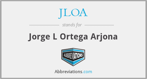 JLOA - Jorge L Ortega Arjona