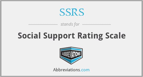 SSRS - Social Support Rating Scale