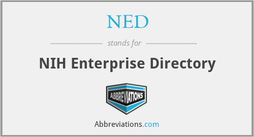 NED - NIH Enterprise Directory