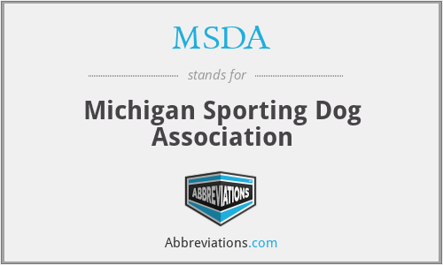 MSDA - Michigan Sporting Dog Association