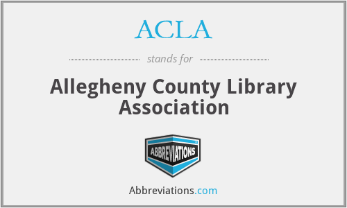 ACLA - Allegheny County Library Association