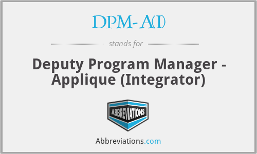 DPM-A(I) - Deputy Program Manager - Applique (Integrator)