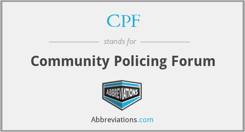 CPF - Community Policing Forum