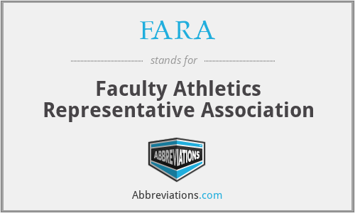 FARA - Faculty Athletics Representative Association