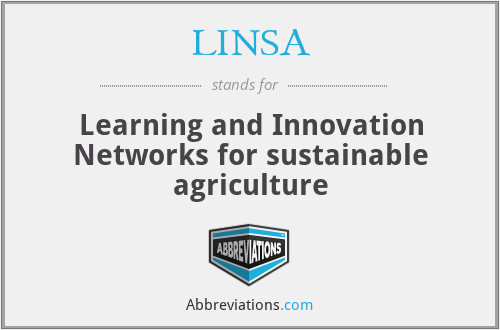 LINSA - Learning and Innovation Networks for sustainable agriculture