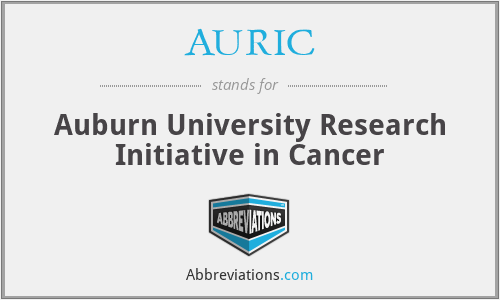 AURIC - Auburn University Research Initiative in Cancer