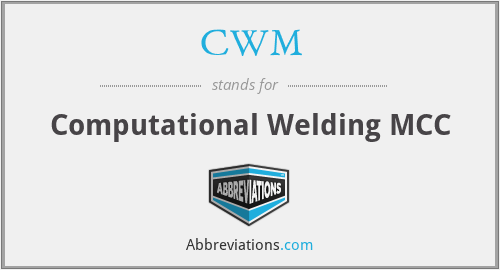 CWM - Computational Welding MCC