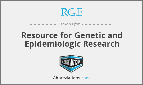 RGE - Resource for Genetic and Epidemiologic Research