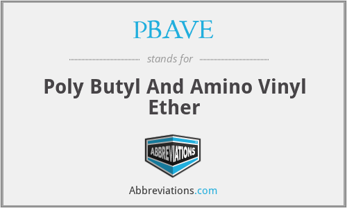 PBAVE - Poly Butyl And Amino Vinyl Ether