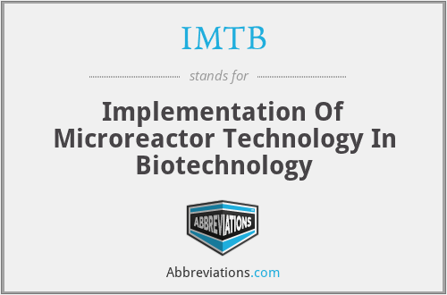 IMTB - Implementation Of Microreactor Technology In Biotechnology