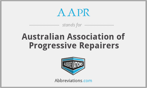 AAPR - Australian Association of Progressive Repairers