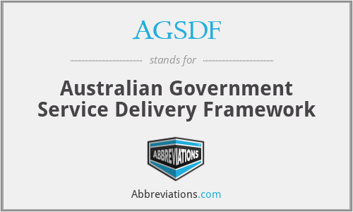 AGSDF - Australian Government Service Delivery Framework