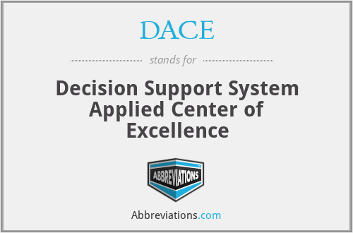 DACE - Decision Support System Applied Center of Excellence