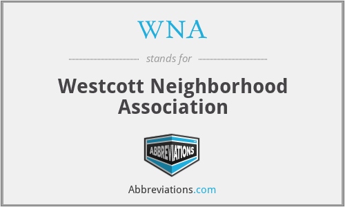 WNA - Westcott Neighborhood Association