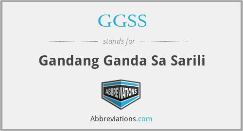 GGSS - Gandang Ganda Sa Sarili