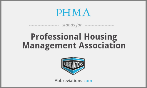 PHMA - Professional Housing Management Association