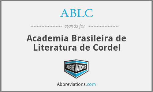 ABLC - Academia Brasileira de Literatura de Cordel