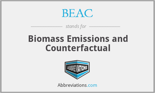 BEAC - Biomass Emissions and Counterfactual