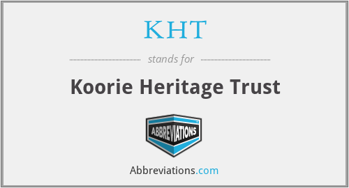 KHT - Koorie Heritage Trust